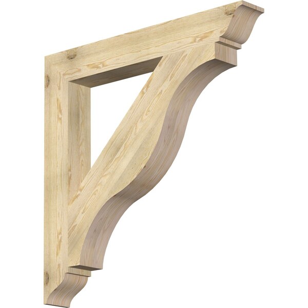 Ekena Millwork Funston Traditional Rough Sawn Bracket, Douglas Fir, 6"W x 46"D x 46"H BKT06X46X46FST01RDF - main